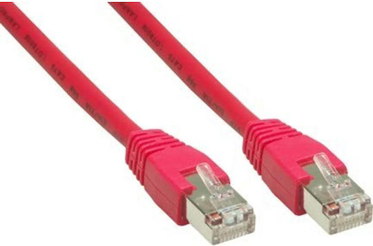 Alcasa S/FTP Кат.6 (Gigabit) Мрежов Кабел Ethernet 0.5м Червен