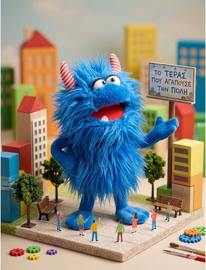 Handpuppe Kleines Blaues Monster 27 cm Living Puppets W889