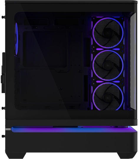 Prime AP304 Gaming Midi Tower Computer Case with Side Window Black