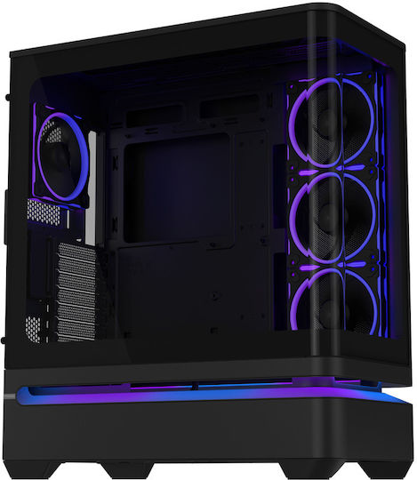 Prime AP304 Gaming Midi Tower Computer Case with Side Window Black