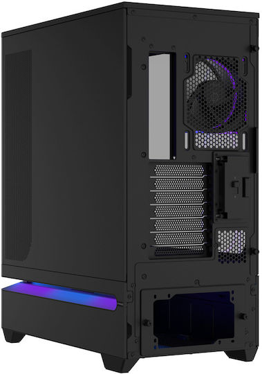 Prime AP304 Gaming Midi Tower Computer Case with Side Window Black
