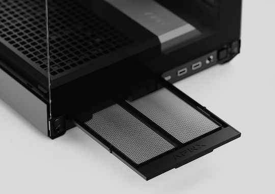 V2-F-BK-v1 Gaming Midi Tower Computer Case with Side Window Black
