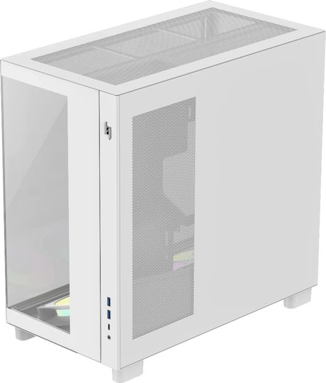 GameMax NEX C53 WH Computergehäuse mit Seitenfenster Weiß