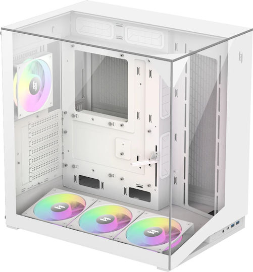 NEX C56 VC WH Gaming Midi Tower Computer Case with Side Window White