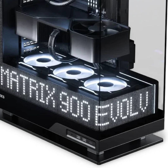 Evolv X2 Matrix Gaming Midi Tower Computer Case with Side Window and RGB Lighting Black
