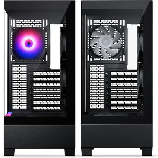 XT Gaming Midi Tower Computer Case with Side Window Black