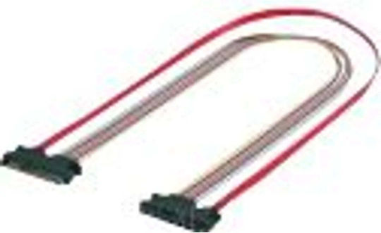 Goobay 93871 Sata Kabel 0,5 m Sata 7-polig + 15-polig Schwarz Orange Rot Gelb