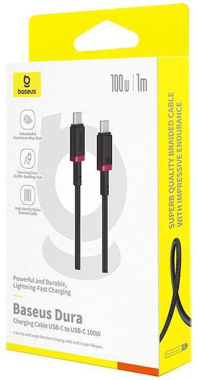 Baseus Dura Series Kabel USB-C männlich - USB-C 100W Rotes 1m P10377803U01-01