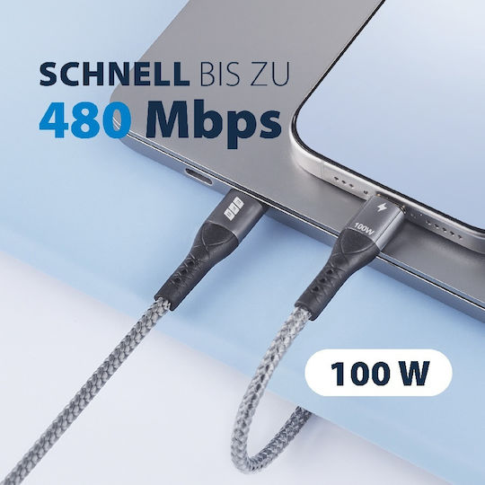 EFB Cablu USB 2.0 USB-C Masculin - USB-C 100W PD 3m USB-CC-00004