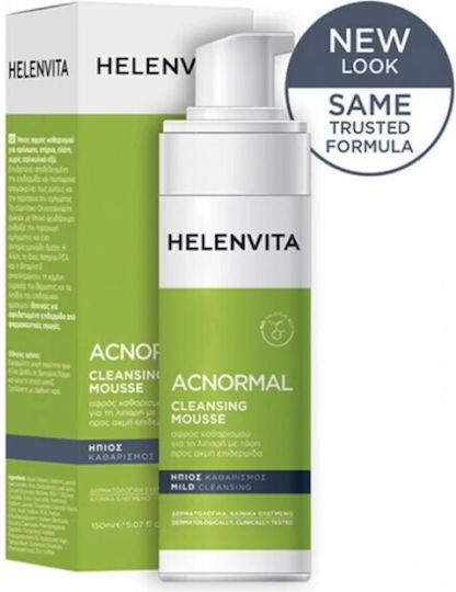Helenvita ACNormal Cleansing Mousse Καθαρισμού Προσώπου για Έλεγχο λιπαρότητας & Ενυδατική δράση 150ml