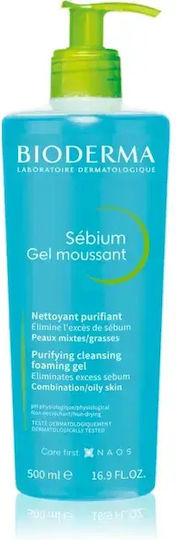 Bioderma Sebium Gel Καθαρισμού Προσώπου για Έλεγχο λιπαρότητας & Κατά των ατελειών 500ml