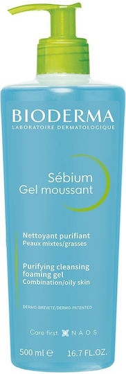 Bioderma Sebium Gel Καθαρισμού Προσώπου για Έλεγχο λιπαρότητας & Κατά των ατελειών 500ml