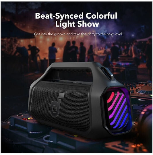 Anker Soundcore Boom 2 Plus Neue Version Wasserfestes Bluetooth Lautsprecher 140W mit Betriebszeiten bis zu 20 Stunden Schwarz