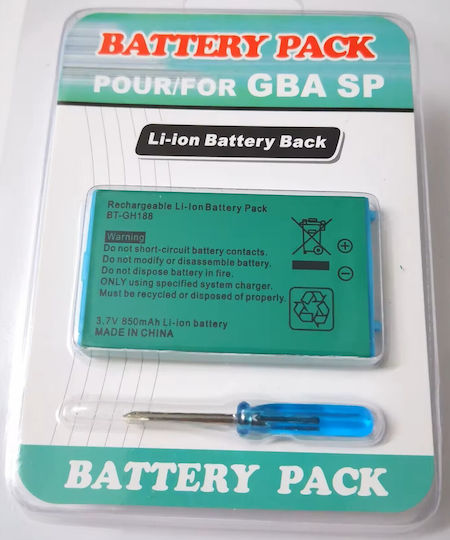 Bt-gh188 Επαναφορτιζόμενη Μπαταρία Nintendo Gameboy Advance Gba Sp 3.7v 850mah Oem