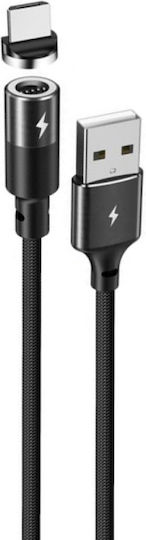 Remax Магнитен USB 2.0 към микро USB кабел Черен 1.2m 0ffers50 1бр