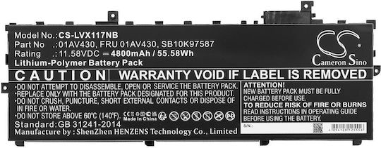 MultiEnergy Compatible Battery for Lenovo ThinkPad X1 Carbon 2017 with 4800mAh