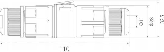 Hermetic Cable Connector 5x1.5 Ip68