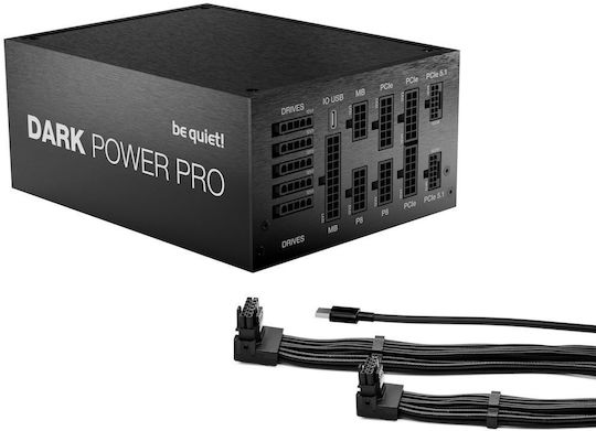 Be Quiet Dark Power Pro 14 IO 1300W Black Power Supply Full Modular 80 Plus Titanium