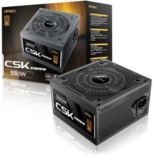 Antec CSK550DC 550W Black Computer Power Supply Full Wired 80 Plus Bronze