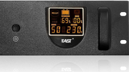 East AT-UPS650R-RACK Unitate UPS Linie Interactivă 650VA 360W cu 3 Prize IEC