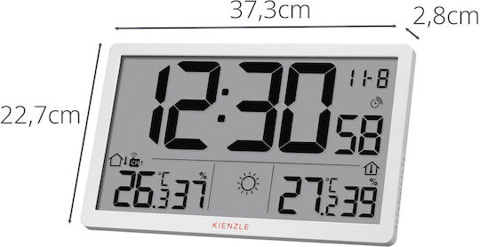 Kienzle Kabellose Wetterstation Digital Tischplatte Weiße