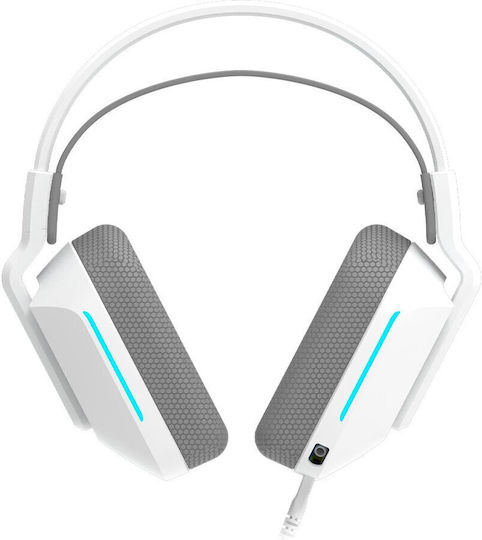 Aqirys Alya Over Ear Гейминг Слушалки с Свързаност 2x3,5 мм / 3,5 мм / USB Бели за Nintendo Switch / PC / XBOX