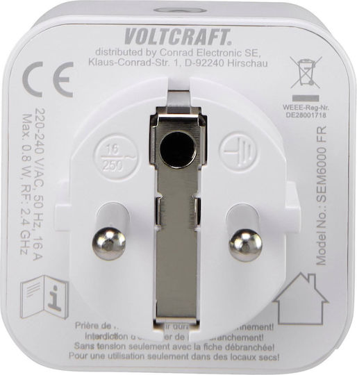 Voltcraft Измервател на Консумацията на Електроенергия за Максимална Мощност до 3.68kW