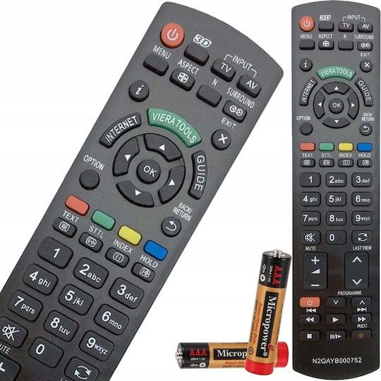 Telecomandă TV Hq Lxp1112 Panasonic LED LCD N2QAYB000752 3D Internet Negru