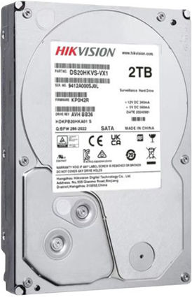 Hikvision 2TB Festplatte 3.5" SATA III 5400 Umdrehungen pro Minute für Blockflöte DS20HKVS-VX1
