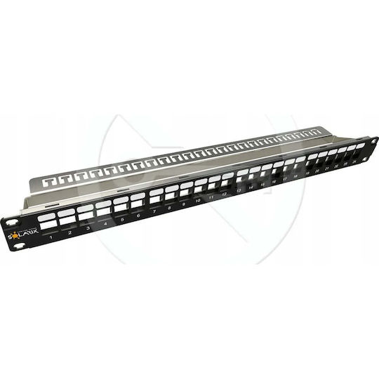 Solarix 19" Unloaded Modular Patch Panel 24 Ports 1u Sx24m-0-stp-bk-uni-n