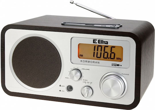 Eltra Kormoran FMLW Επιτραπέζιο Ραδιόφωνο με USB Καφέ