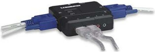 Manhattan 151252 KVM & Data Switch με Audio / USB 2.0 / VGA