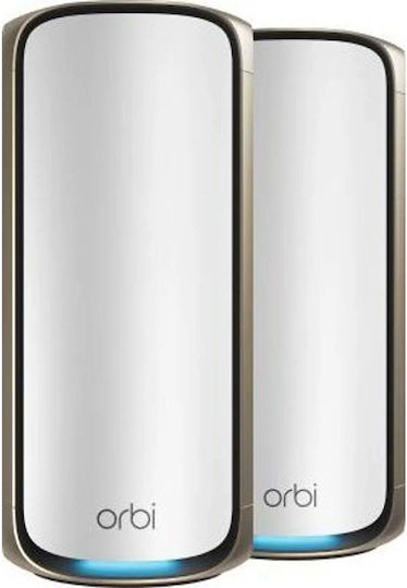 NetGear Orbi Точка за достъп с Mesh Wi-Fi 7 Трибандов (2.4 и 5 и 6GHz) Троен комплект Бял