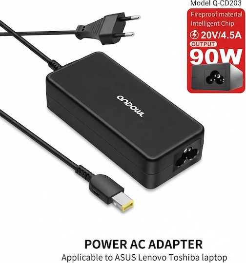 Andowl Qcd203 Adaptor Universal De Alimentare 20V 4.5A Cu Putere 90W