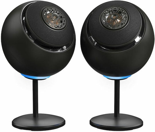Pebble Nova Wireless Computer Speakers 2.0 with RGB Lighting and Bluetooth Black
