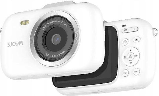 SJCAM ZV100 Компактен Фотоапарат 80MP 4K UHD Оптично Увеличение 16x Бял