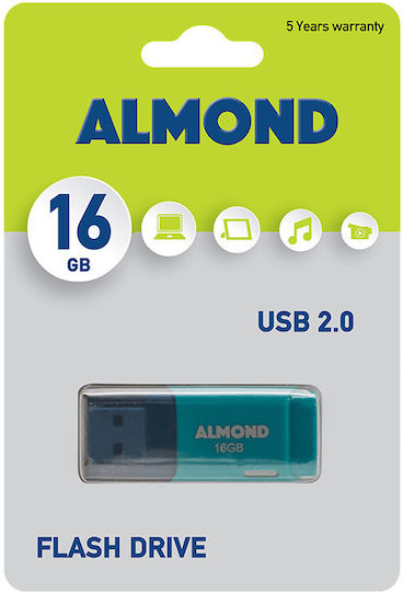 Almond Prime 16GB USB 2.0 Stick Blue