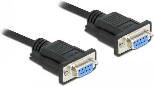 Cablou Serial Delock Serial Nullmodem D-sub9 0,5m F St-housing