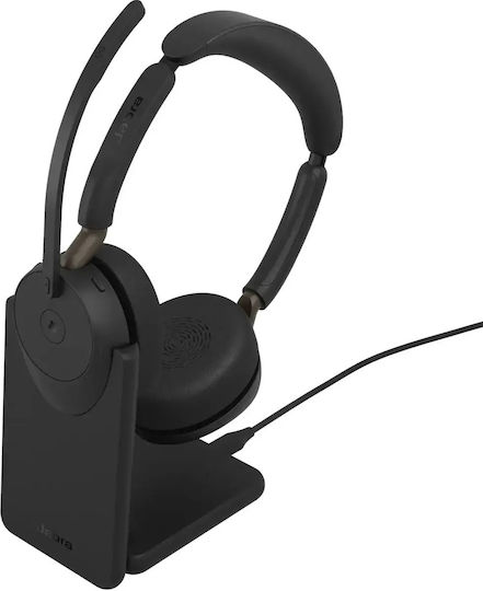 Evolve3 65 Stereo Link 390a MS Stand Wireless On Ear Multimedia Headphones with Microphone and Bluetooth Connection