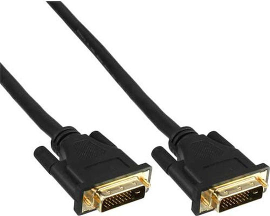 InLine Cablu DVI-D de sex masculin - DVI-D de sex masculin 5m Negru (17775P)