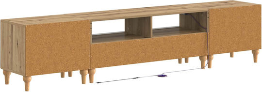 TV Stand with LED Lighting Oak L300xD35xH43cm