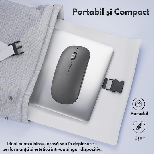 Mouse Bluetooth Ergonomic Wireless Dark Gray