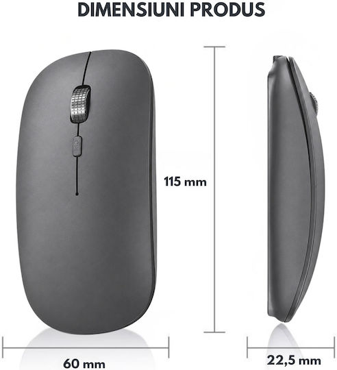 Mouse Bluetooth Ergonomic Wireless Dark Gray