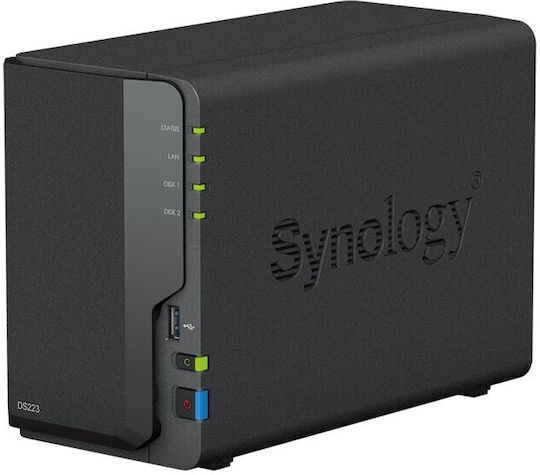 Synology DiskStation DS223 & 2x 6TB Plus Series NAS Turm 12TB HDD/SSD