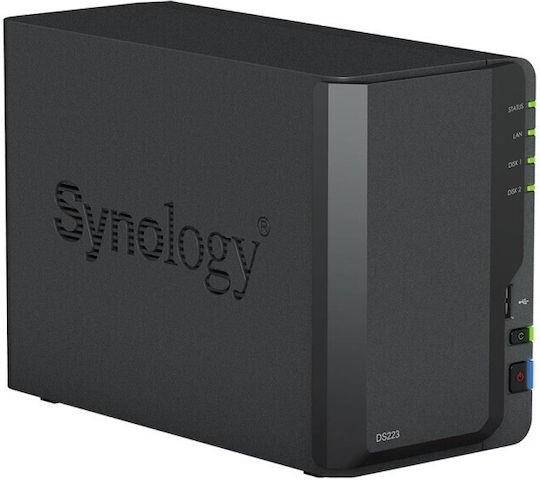Synology DiskStation DS223 & 2x 6TB Plus Series NAS Turm 12TB HDD/SSD