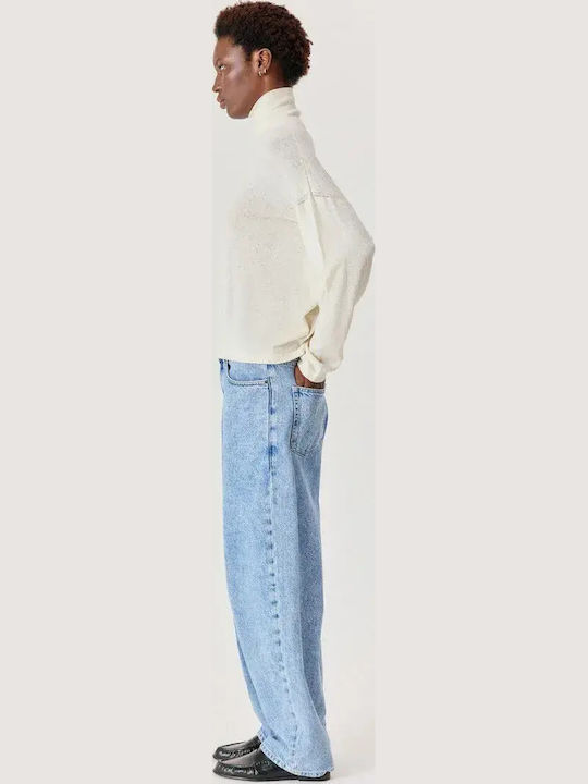 Women's Long Sleeve Cotton Sweater Ecru