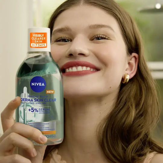 Nivea Derma Micellar Water Ντεμακιγιάζ Προσώπου για Έλεγχο λιπαρότητας 400ml
