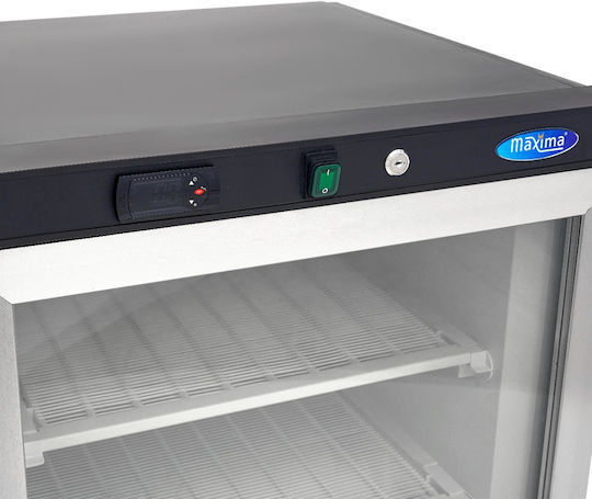 Maxima Commercial Freezer 200L Black with Doors