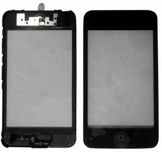 IPOD Touch 3 Touch Screen Lens Резервни части Черен с рамка и бутон за начало