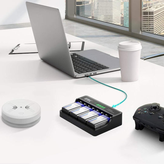 EBL C906 Ladegerät 4 Batterien Ni-Cd/Ni-MH Größe AA/AAA/9V/D